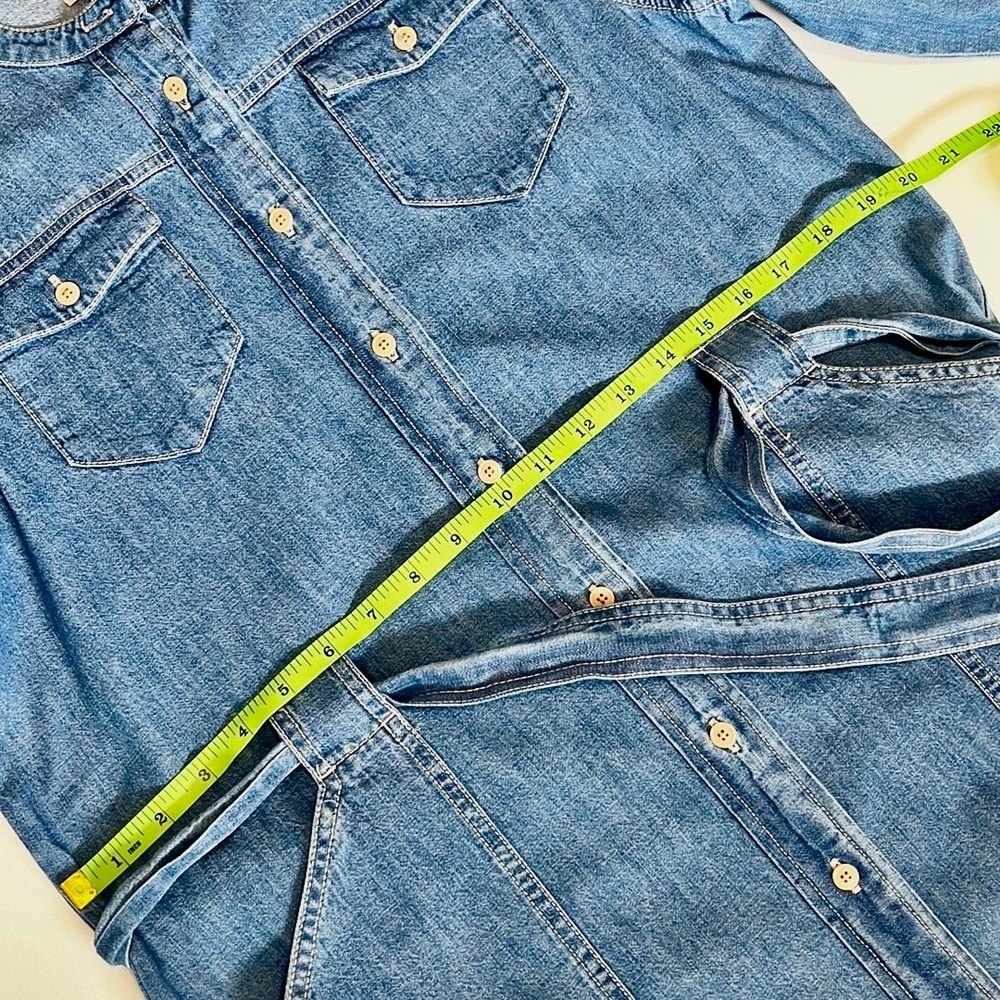 J Crew Denim Shirtdress With Tie belt - Picture 7 of 16